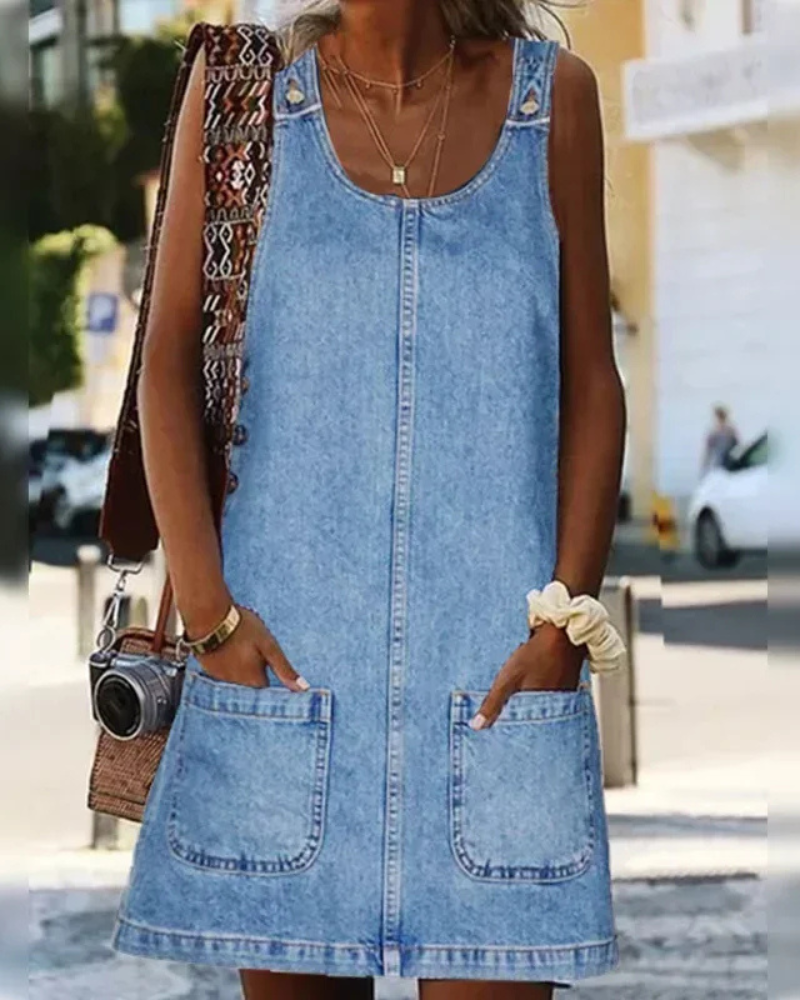 Sigrid Denim Dress™ | Sommerkjole med flatterende snitt