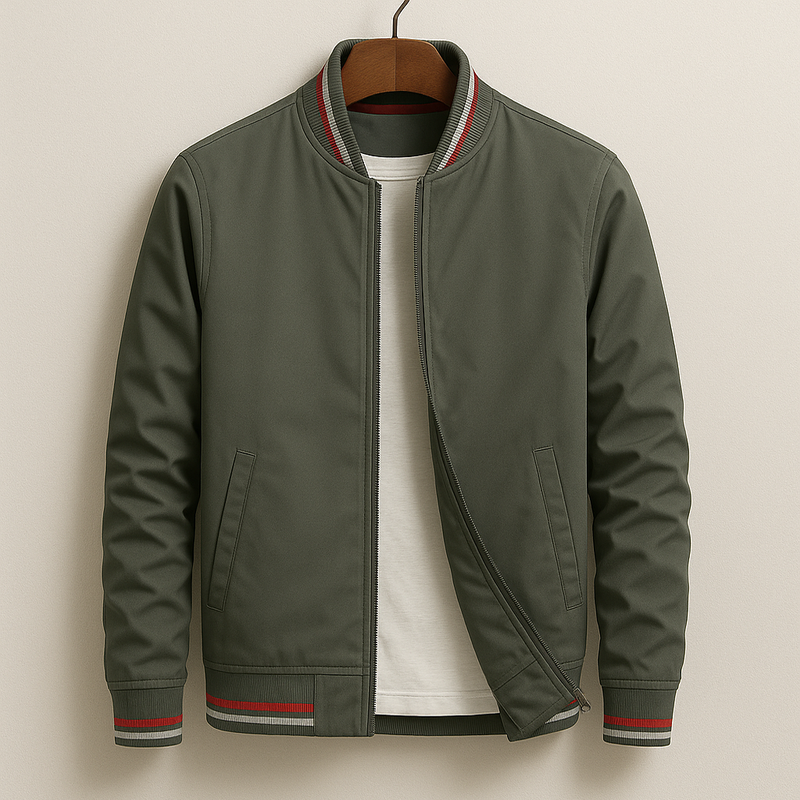 Morten™ | Elegant Bomberjakke med Striper