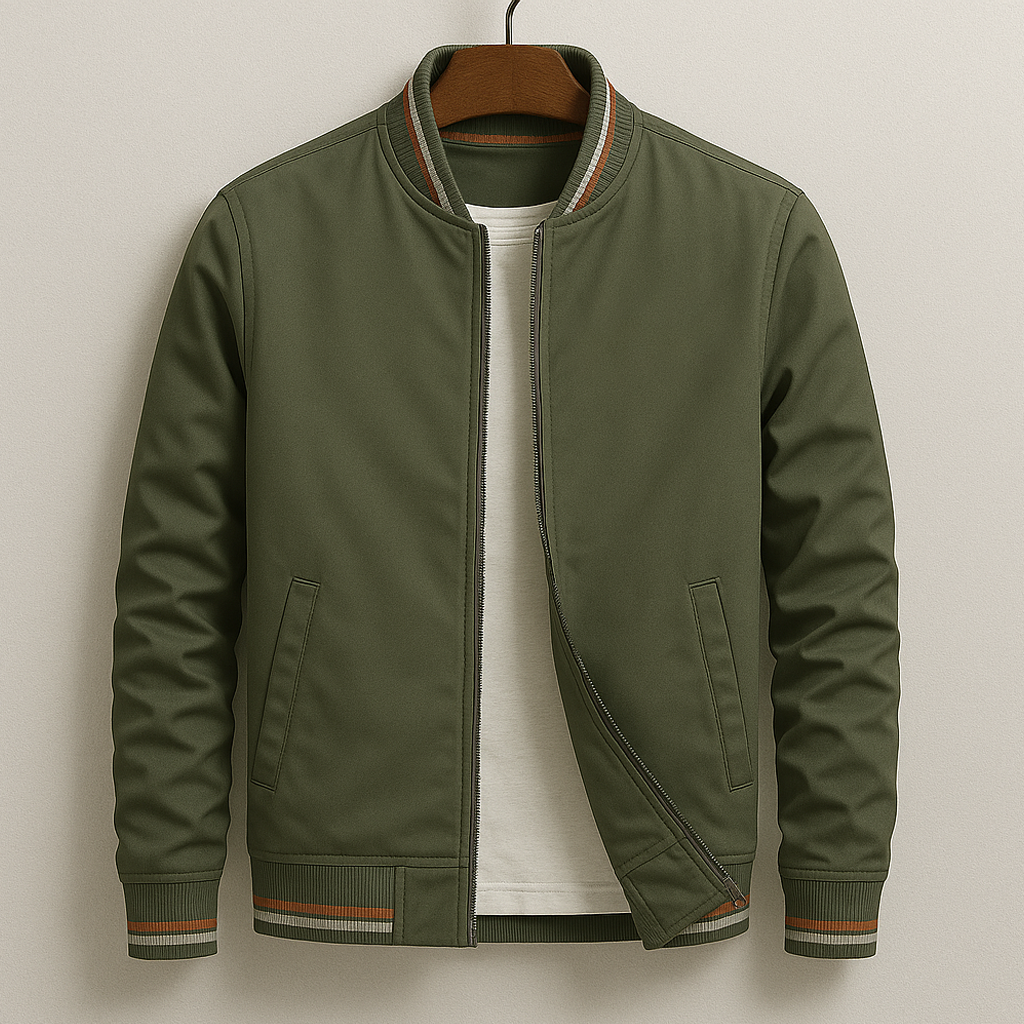 Morten™ | Elegant Bomberjakke med Striper