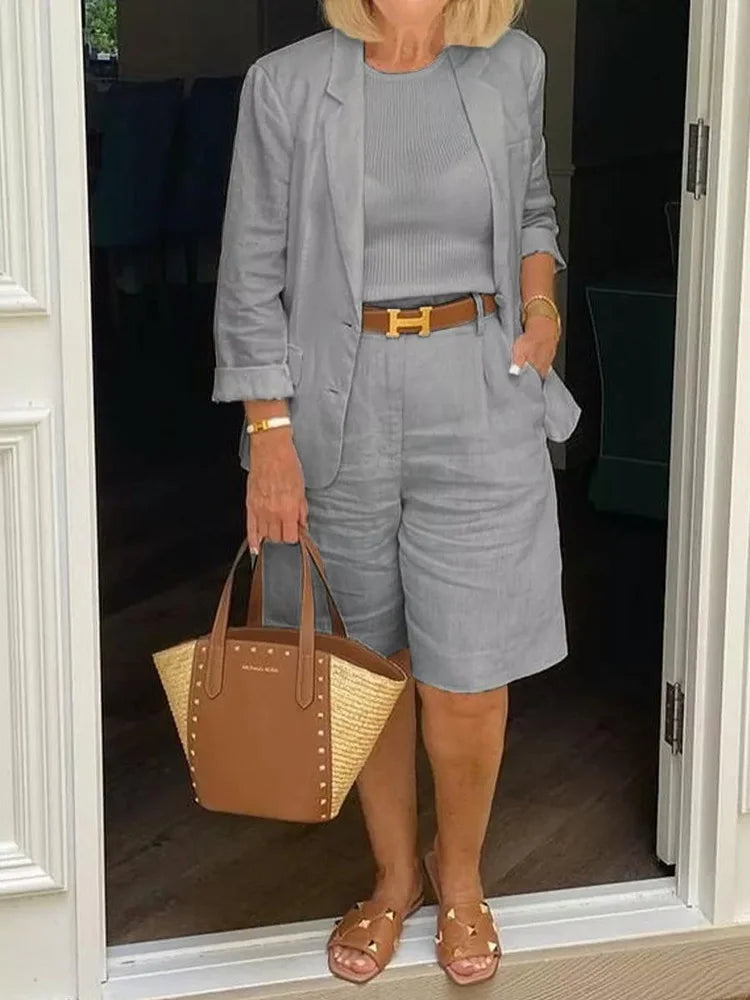 Elvora™ | Blazer og shorts – et todelt casual sett