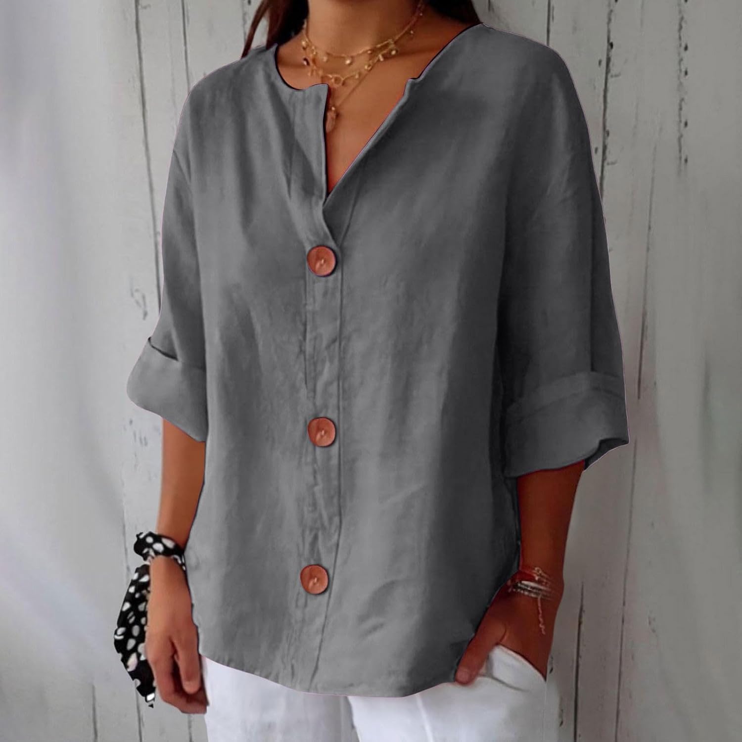Clara™ | Uformell bluse i lin