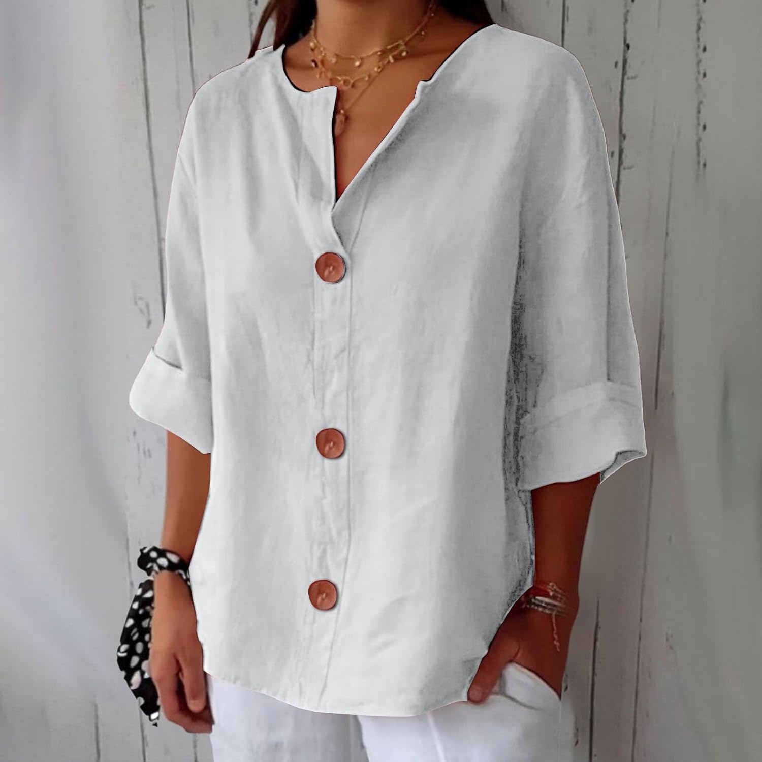 Clara™ | Uformell bluse i lin