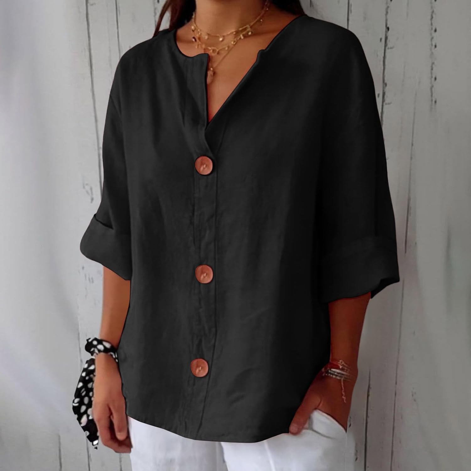 Clara™ | Uformell bluse i lin